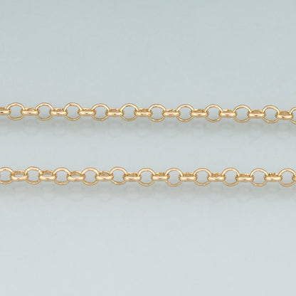 18K Gold Filled Round Chain,Round Chain Bracelet Necklace for DIY Jewelry Making Supply