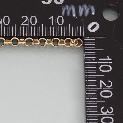 18K Gold Filled Round Chain,Round Chain Bracelet Necklace for DIY Jewelry Making Supply