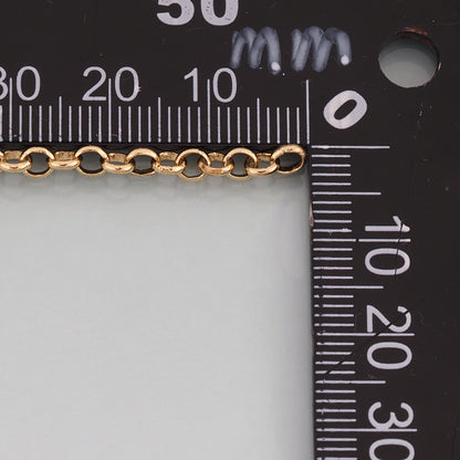 18K Gold Filled Round Chain,Round Chain Bracelet Necklace for DIY Jewelry Making Supply