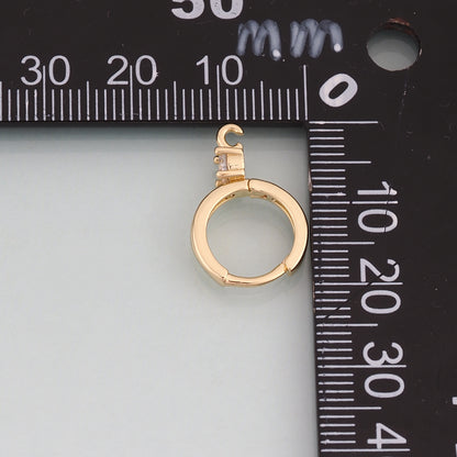 A Pair 18K Gold Filled CZ Round Earrings,Round Earrings Bracelet Necklace for DIY Jewelry Making Supply