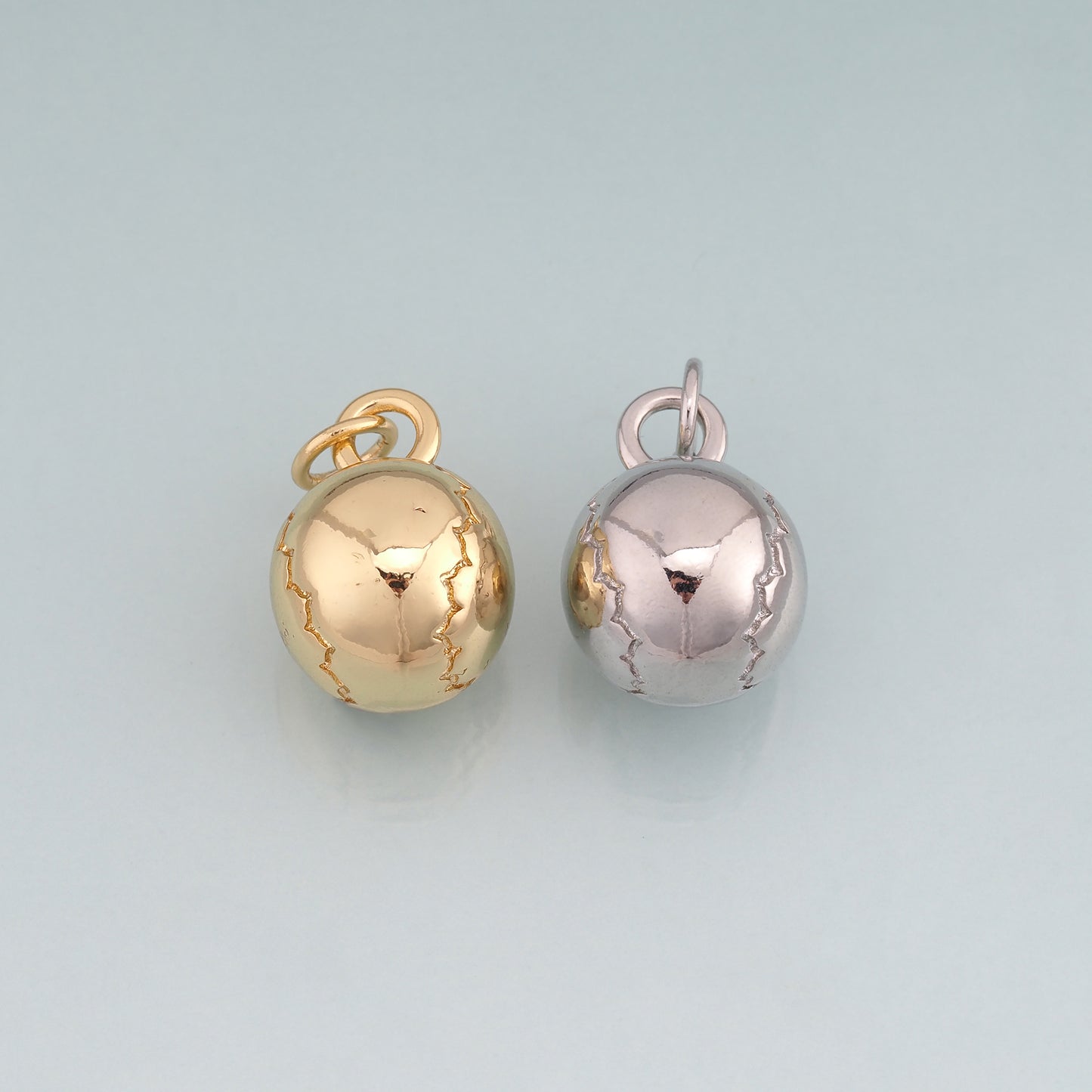 18K Gold Filled Round Pendant,Round Charm Bracelet Necklace for DIY Jewelry Making Supply