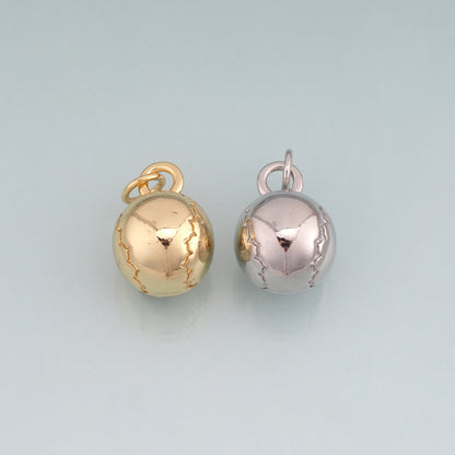 18K Gold Filled Round Pendant,Round Charm Bracelet Necklace for DIY Jewelry Making Supply