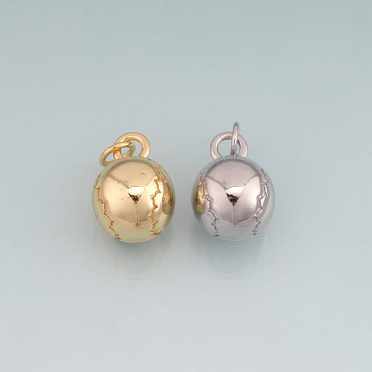 18K Gold Filled Round Pendant,Round Charm Bracelet Necklace for DIY Jewelry Making Supply