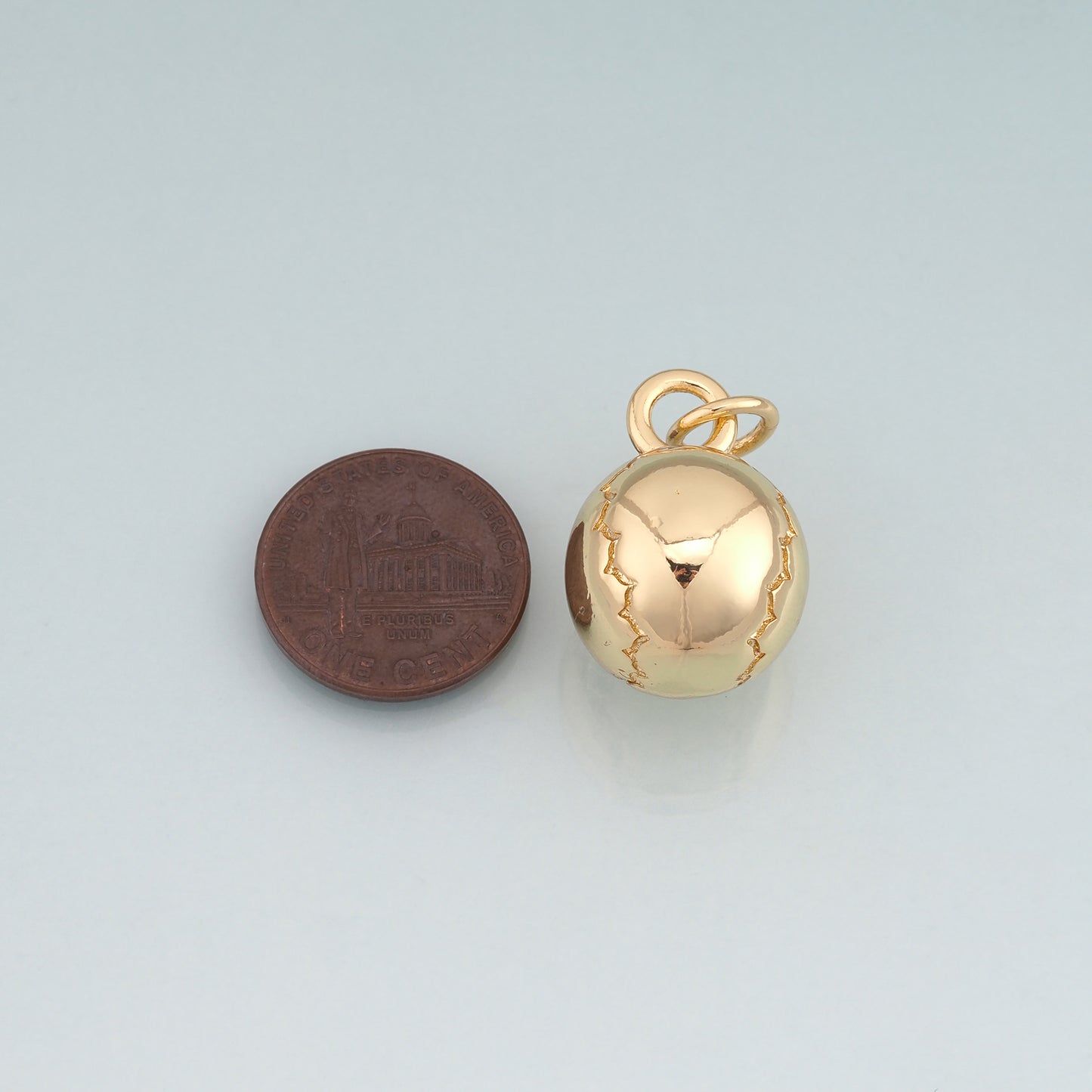 18K Gold Filled Round Pendant,Round Charm Bracelet Necklace for DIY Jewelry Making Supply