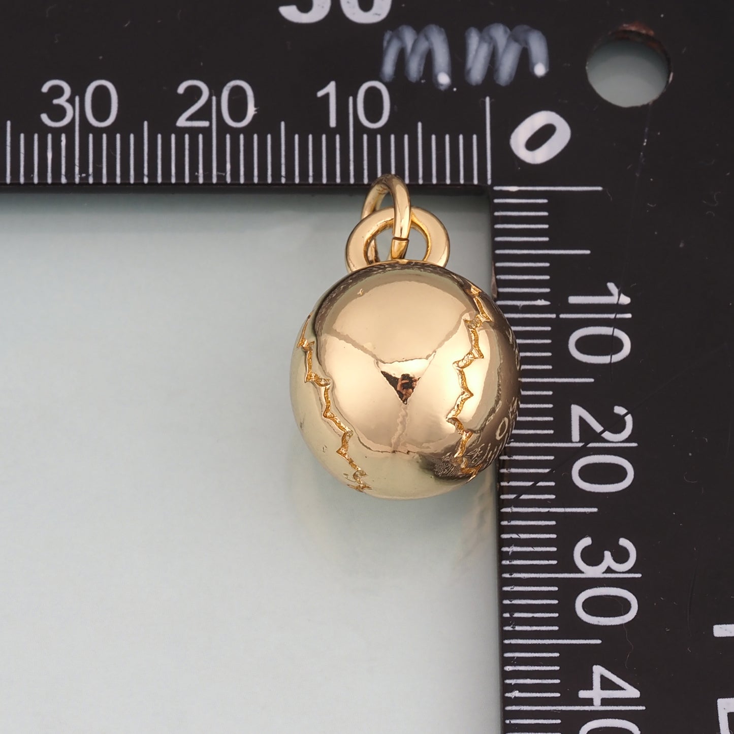 18K Gold Filled Round Pendant,Round Charm Bracelet Necklace for DIY Jewelry Making Supply