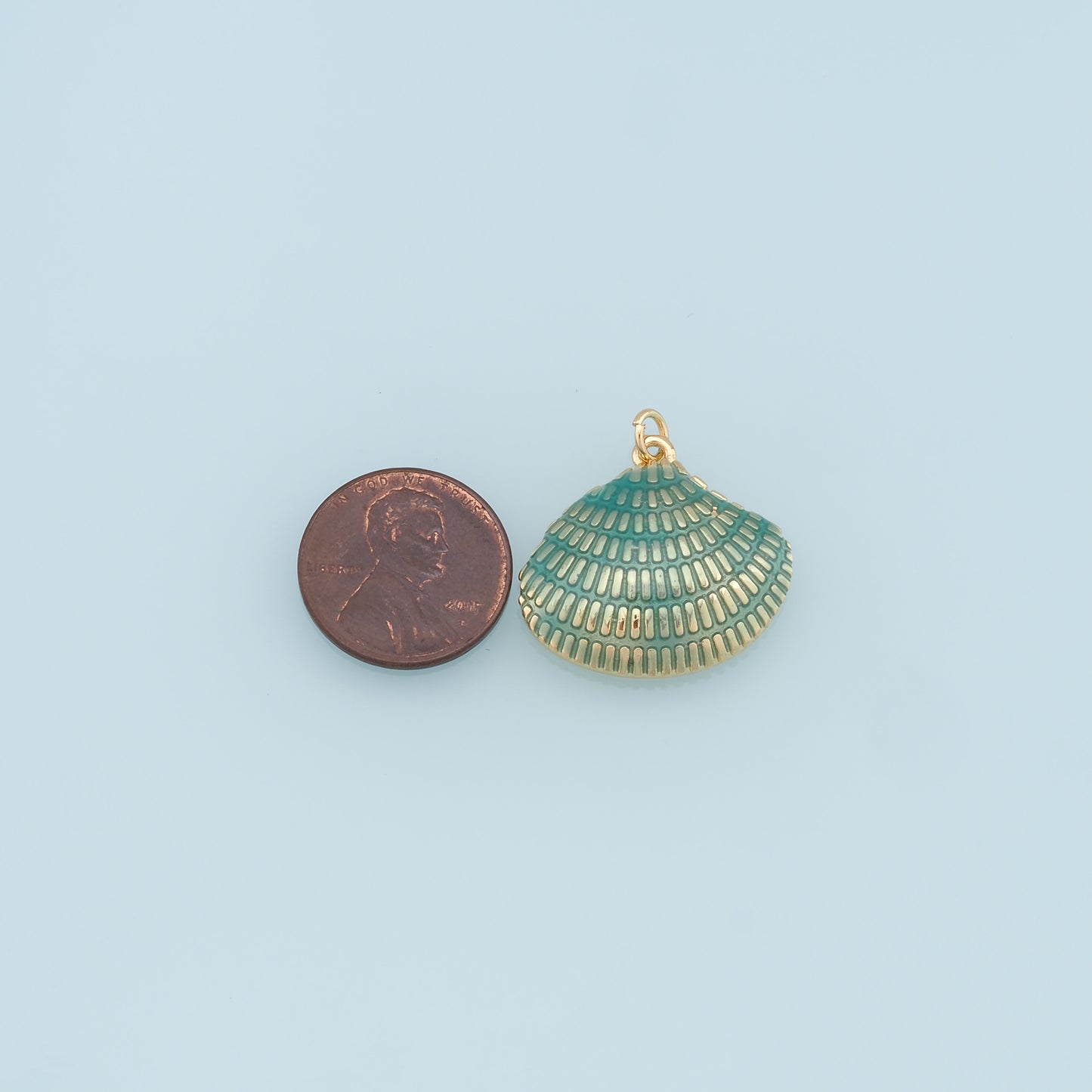 Gold Shell Charms,18K Gold Filled Conch Shell Pendant,Conch Shell Charm Bracelet Necklace for DIY Jewelry Making Supply