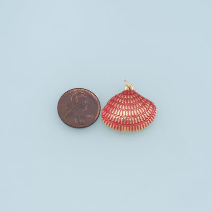 Gold Shell Charms,18K Gold Filled Conch Shell Pendant,Conch Shell Charm Bracelet Necklace for DIY Jewelry Making Supply