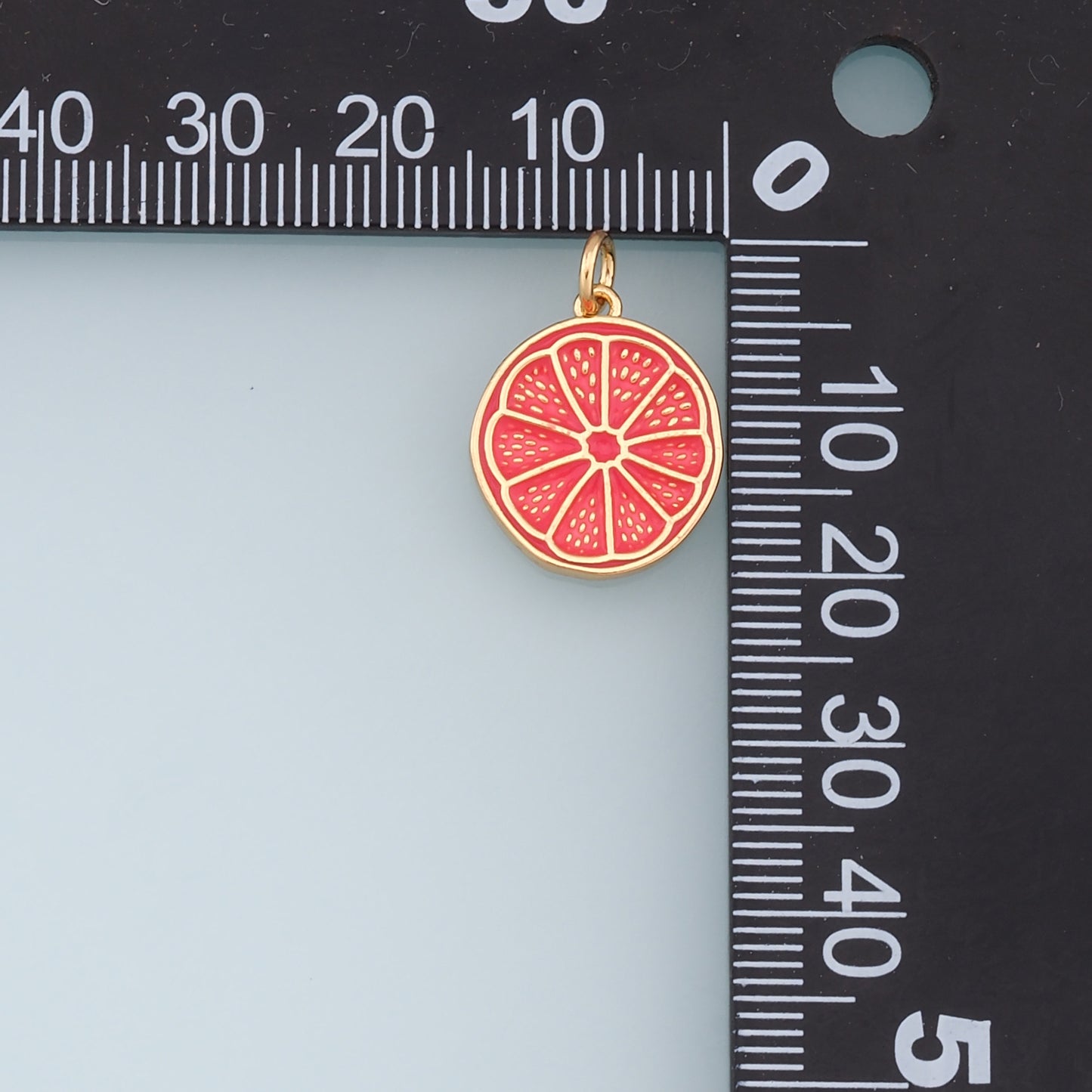 Gold Lemon Charms,18K Gold Filled Enamel Lemon Pendant,Fruit Charm Bracelet Necklace for DIY Jewelry Making Supply