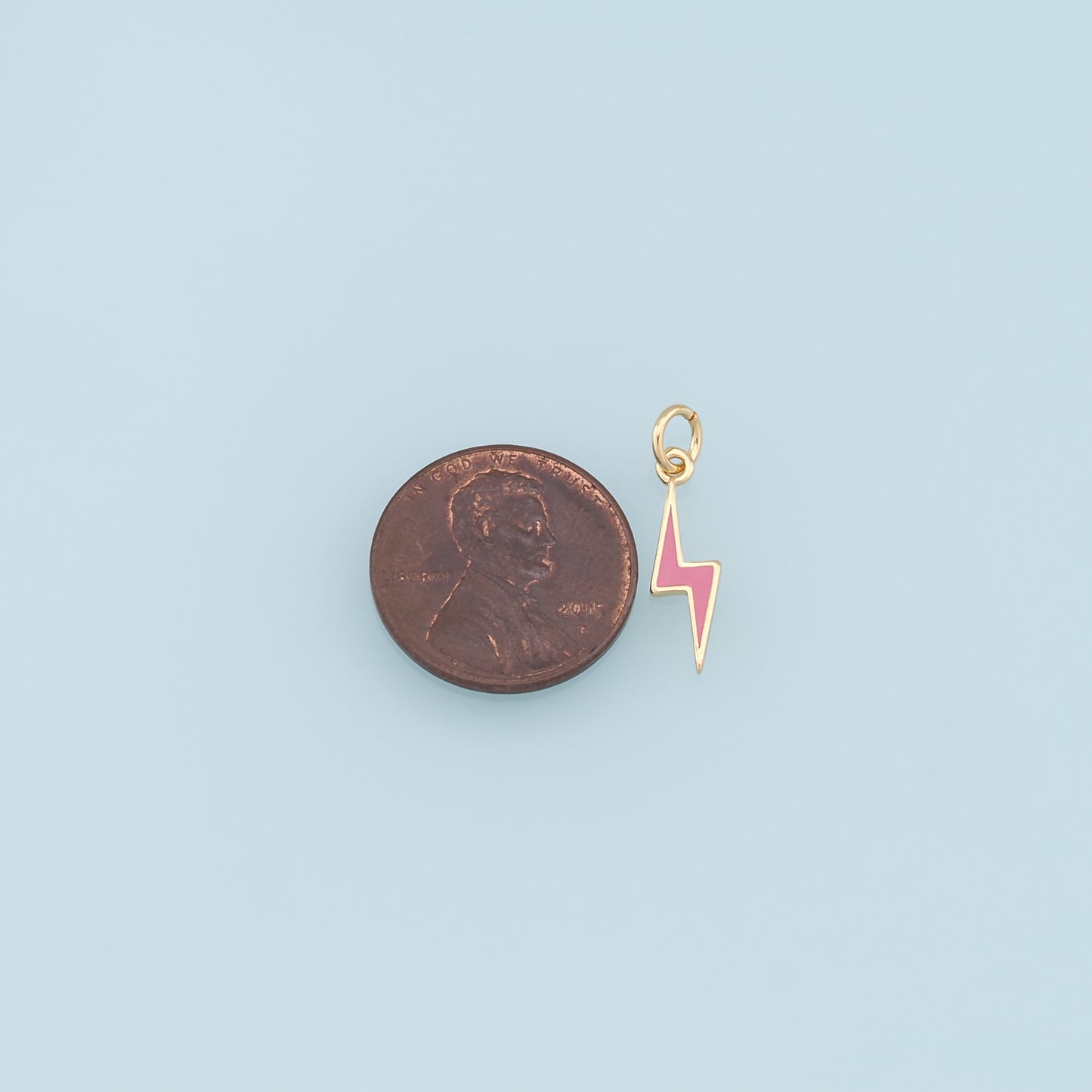 Gold Enamel Lightning Charms,18K Gold Filled tiny Lightning Pendant,Lightning Charms Bracelet Necklace for DIY Jewelry Making Supply