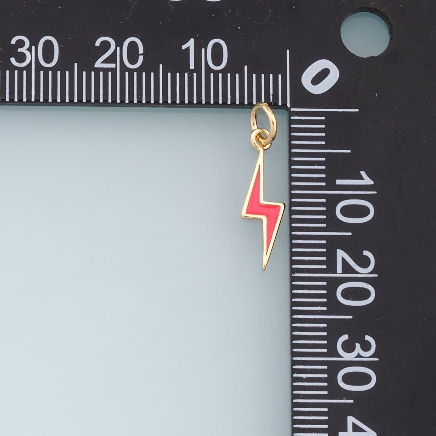 Gold Enamel Lightning Charms,18K Gold Filled tiny Lightning Pendant,Lightning Charms Bracelet Necklace for DIY Jewelry Making Supply