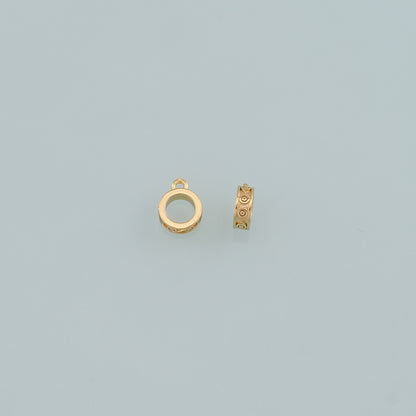 Gold Flat Round Beads,18K Gold Filled Round spacer beads Bracelet Necklace for DIY Jewelry Making Supply
