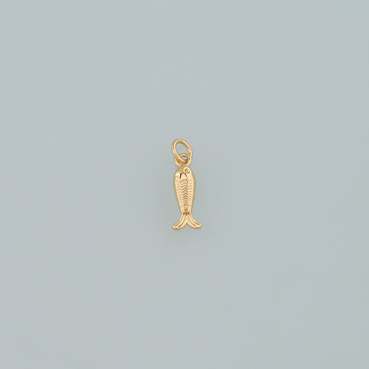 Gold Fish Charms,18K Gold Filled Fish Pendant,Ocean Charm Bracelet Necklace for DIY Jewelry Making Supply