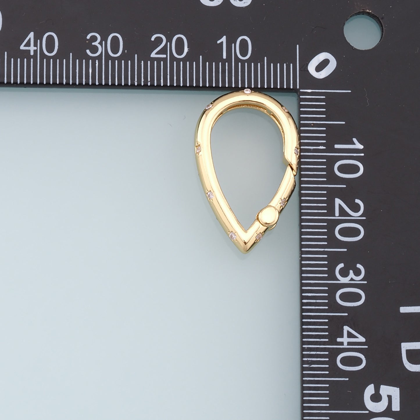 18K Gold Filled Oval teardrop Carabiner Clasp,Buckle Clasp,Carabiner push Clasp,for DIY Jewelry