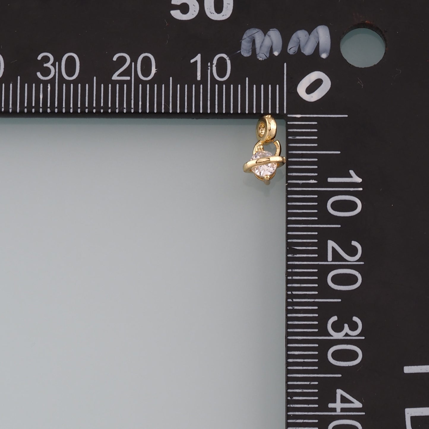 Gold Saturn Charm,18K Gold Filled Saturn Pendant,CZ Micro Pave Planet Charm Bracelet Necklace for DIY Jewelry Making Supply