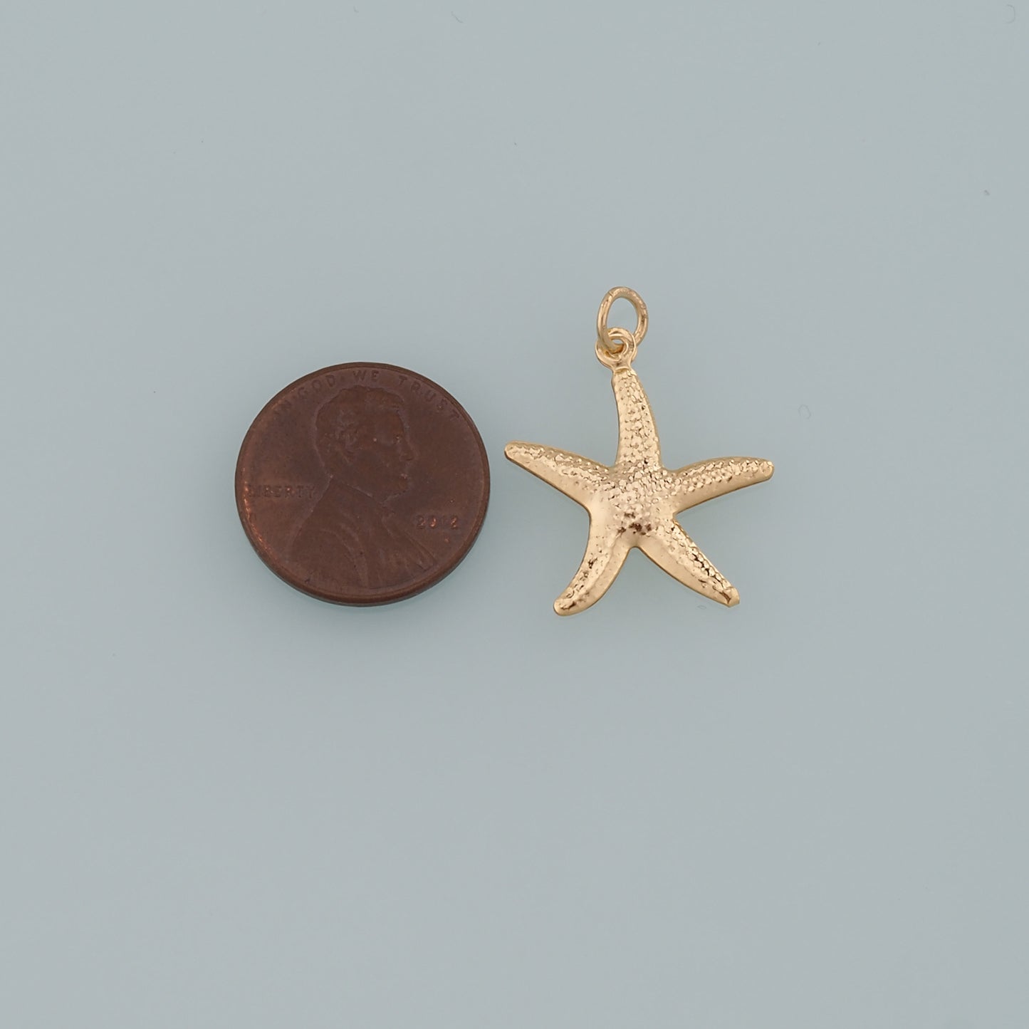 Gold Starfish Charms,18K Gold Filled Sea Star Pendant,Starfish Charm Bracelet Necklace for DIY Jewelry Making Supply
