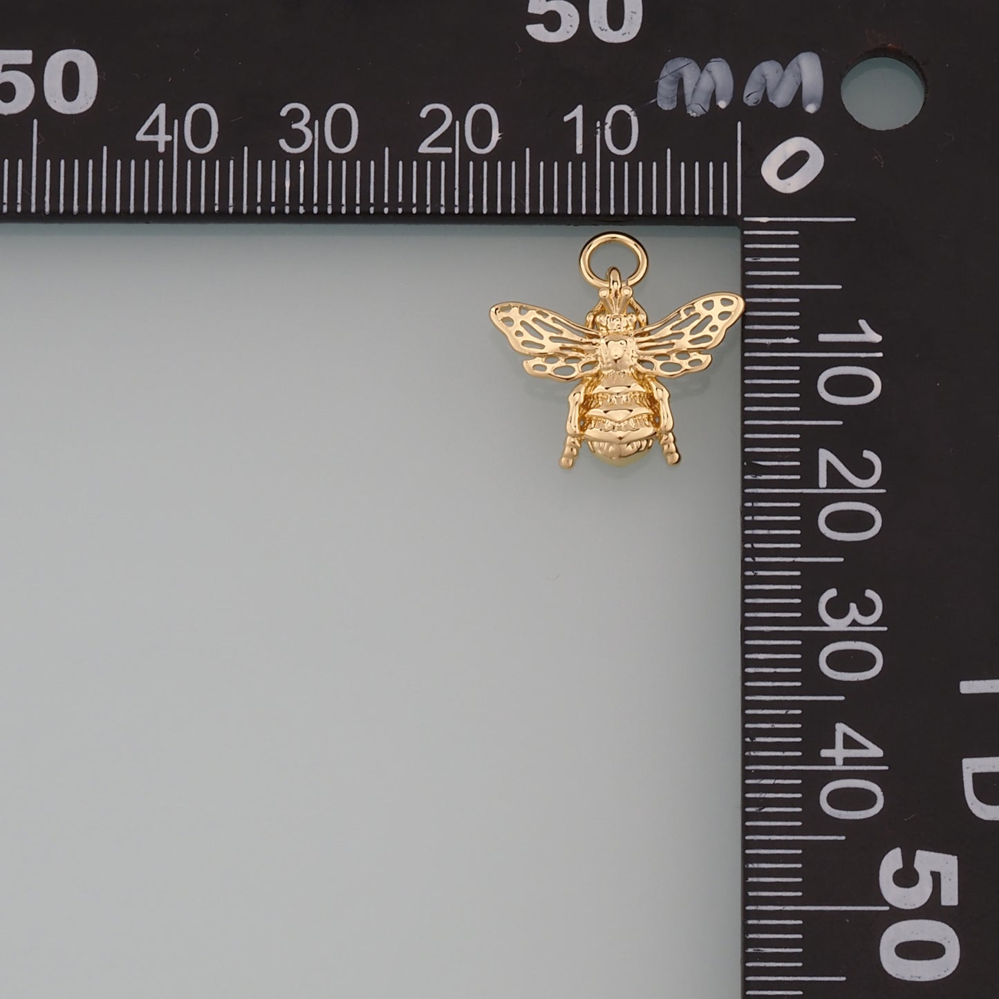 Gold Insect Charms,18K Gold Filled Bee Pendant,Dainty Bee Charm Bracelet Necklace for DIY Jewelry Making Supply