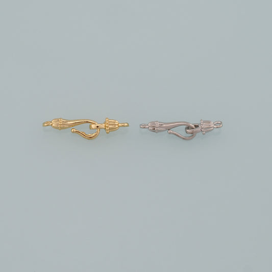 18K Gold Filled Hook Clasp,Flower Clasp Connector for DIY Jewelry Finding Necklace Bracelet
