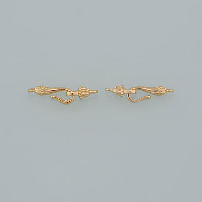 18K Gold Filled Hook Clasp,Flower Clasp Connector for DIY Jewelry Finding Necklace Bracelet