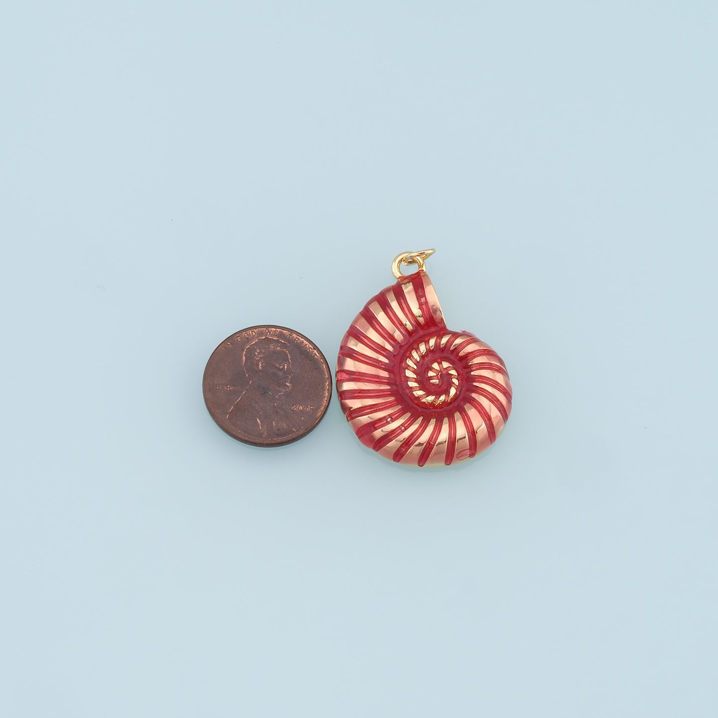 Gold Shell Charms,18K Gold Filled Conch Shell Pendant,Enamel Shell Charm Bracelet Necklace for DIY Jewelry Making Supply