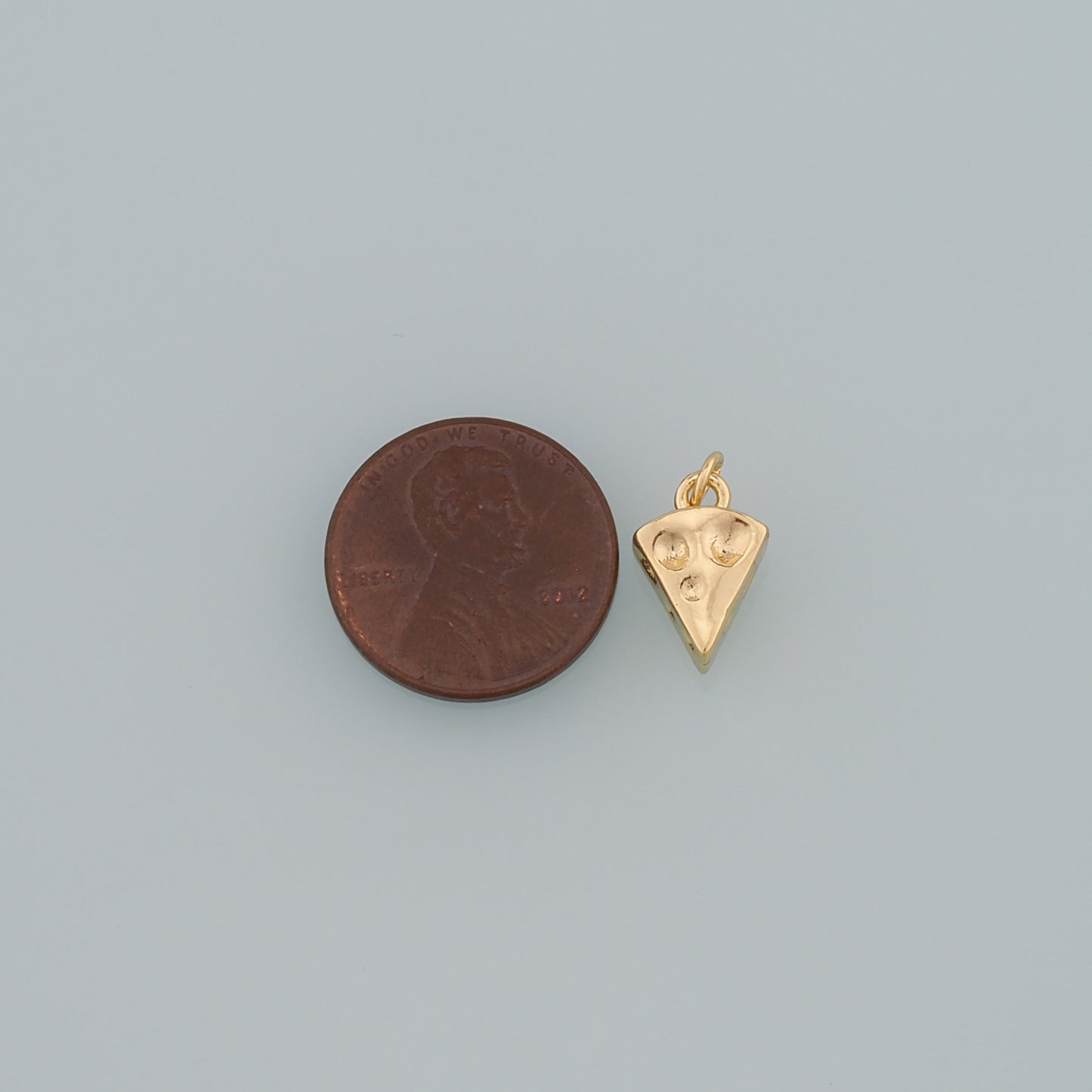 Gold Food Charms,18K Gold Filled Cheese Pendant,Cheese Charm Bracelet Necklace for DIY Jewelry Making Supply