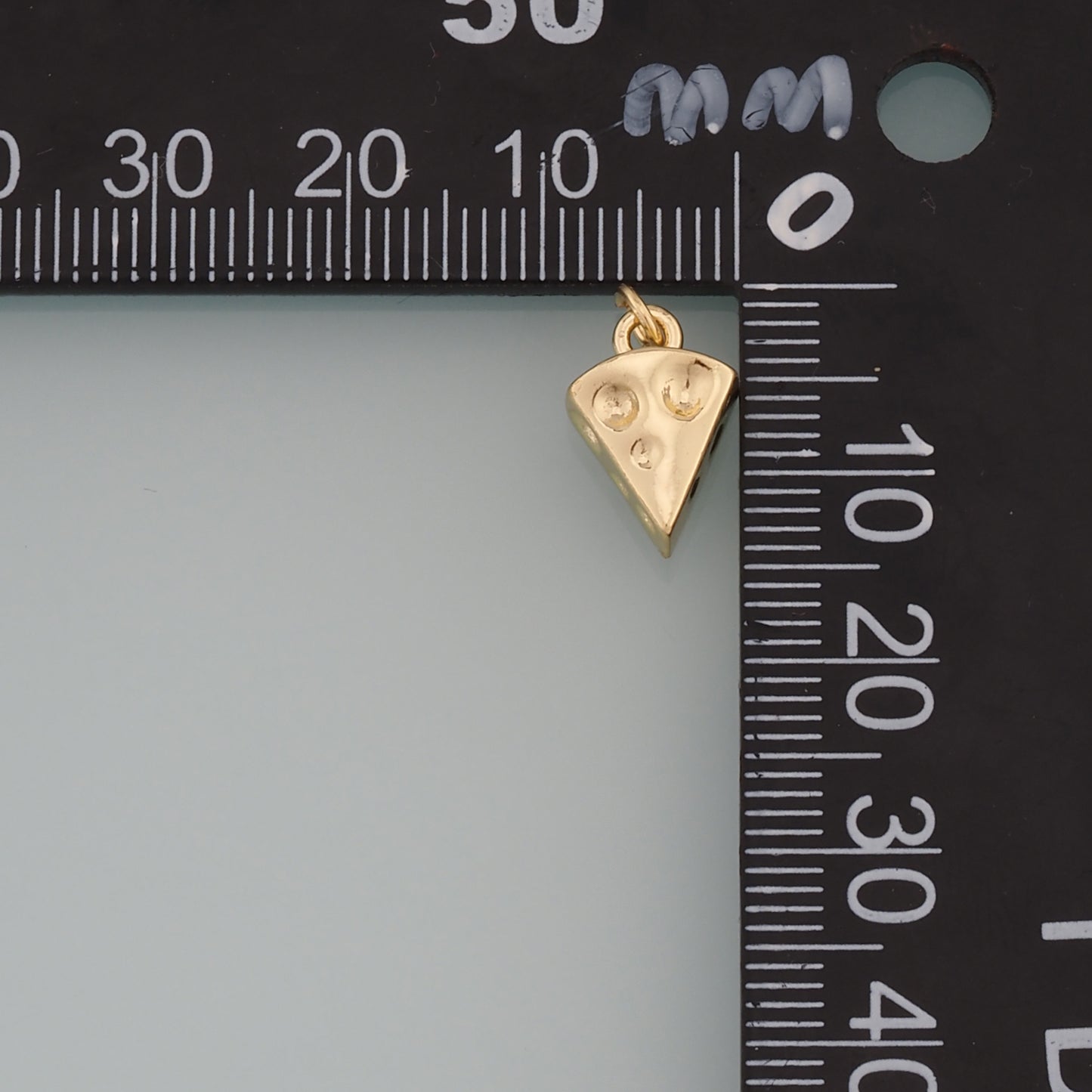 Gold Food Charms,18K Gold Filled Cheese Pendant,Cheese Charm Bracelet Necklace for DIY Jewelry Making Supply