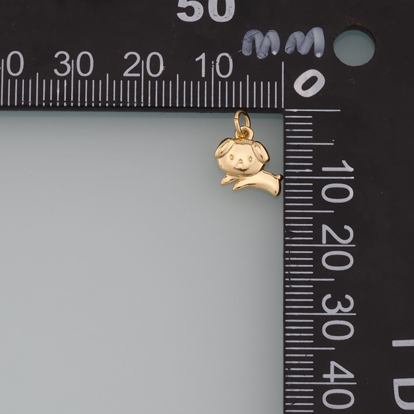 Gold Dog Charms,18K Gold Filled Dog Pendant,Pet Charm Bracelet Necklace for DIY Jewelry Making Supply