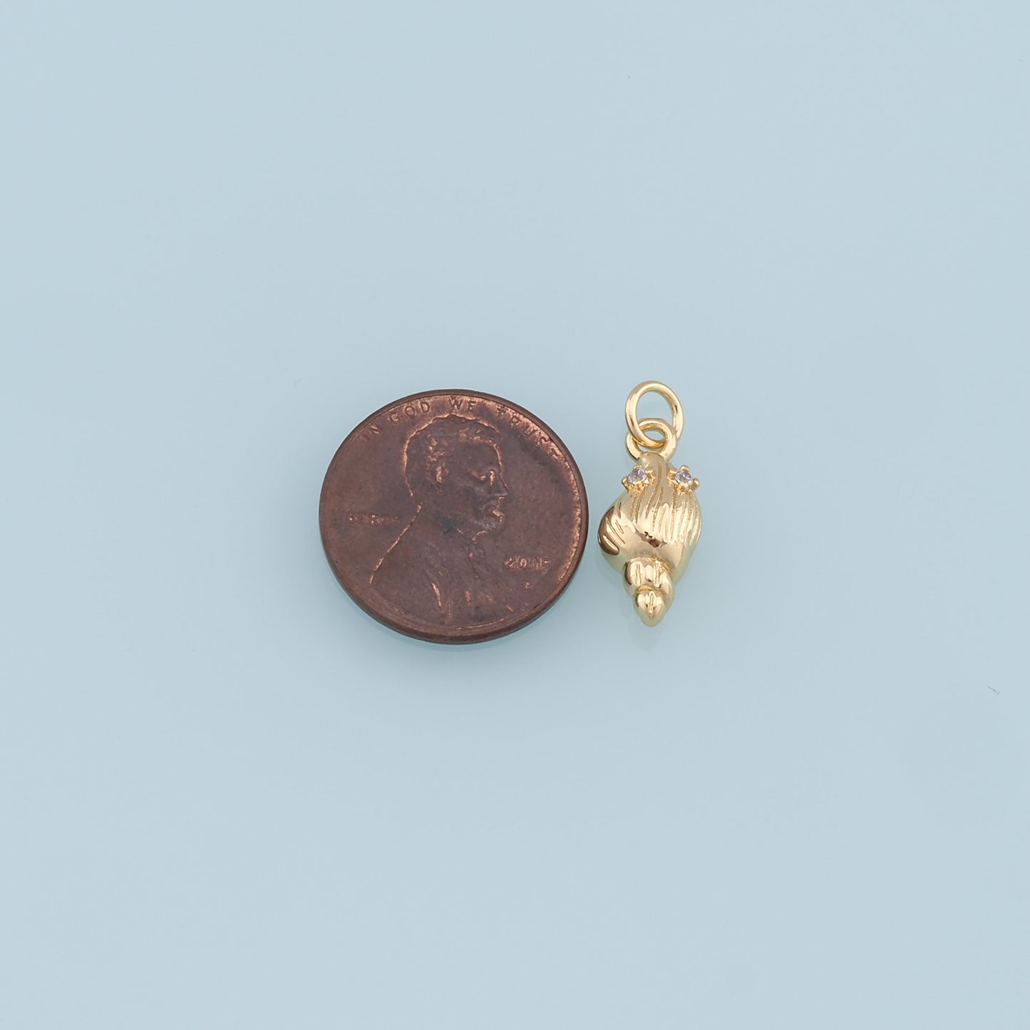 Gold Conch Charms,18K Gold Filled Conch Shell Pendant,Silver Conch Shell Charm Bracelet Necklace for DIY Jewelry Making Supply