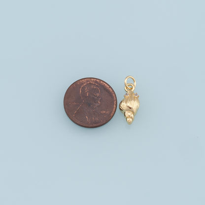 Gold Conch Charms,18K Gold Filled Conch Shell Pendant,Silver Conch Shell Charm Bracelet Necklace for DIY Jewelry Making Supply