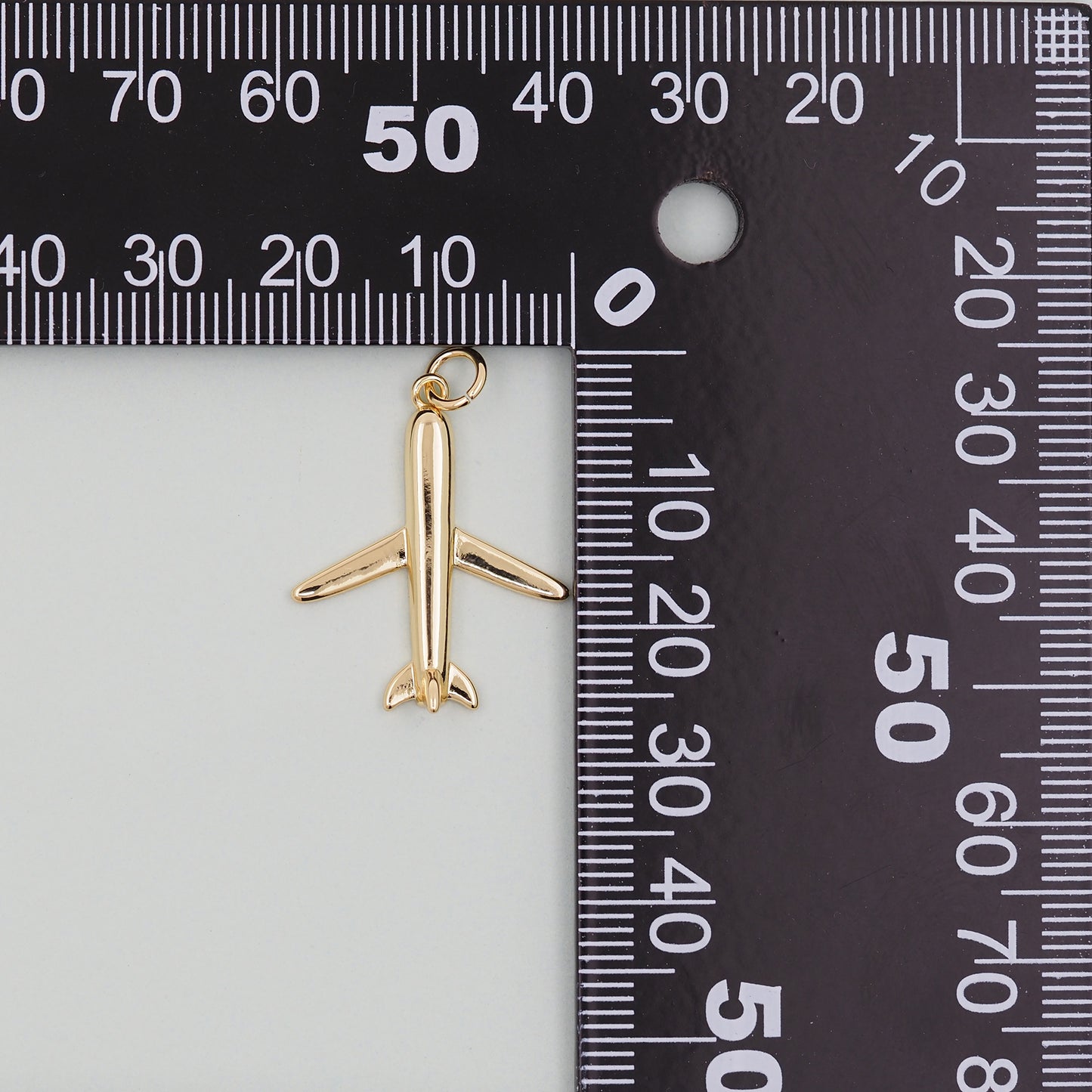 Gold Airplane Charms,18K Gold Filled Airplane Pendant,Airplane Charm Bracelet Necklace for DIY Jewelry Making Supply