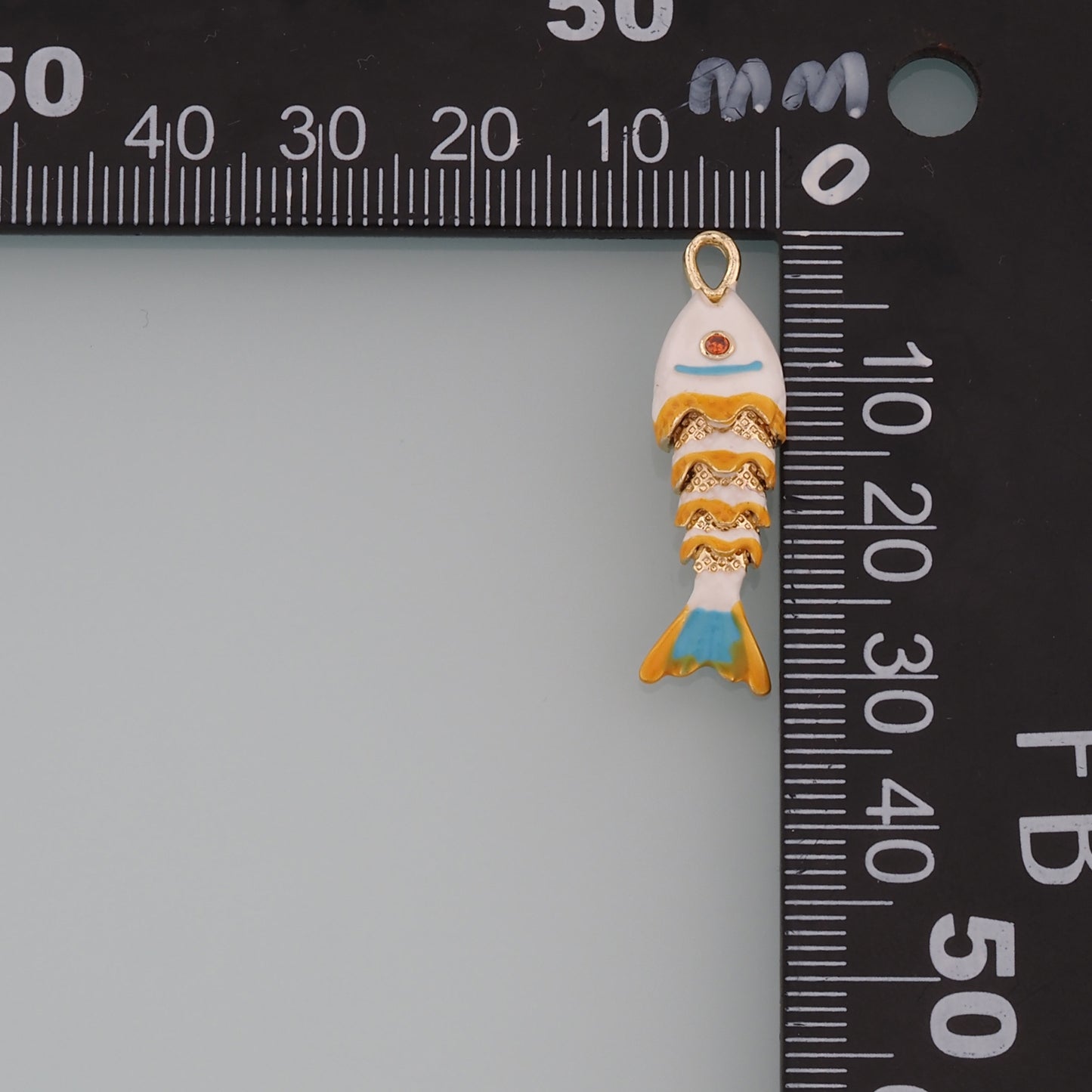 Gold Fish Charms,18K Gold Filled Enamel Fish Pendant,Cute Fish Charm Bracelet Necklace for DIY Jewelry Making Supply