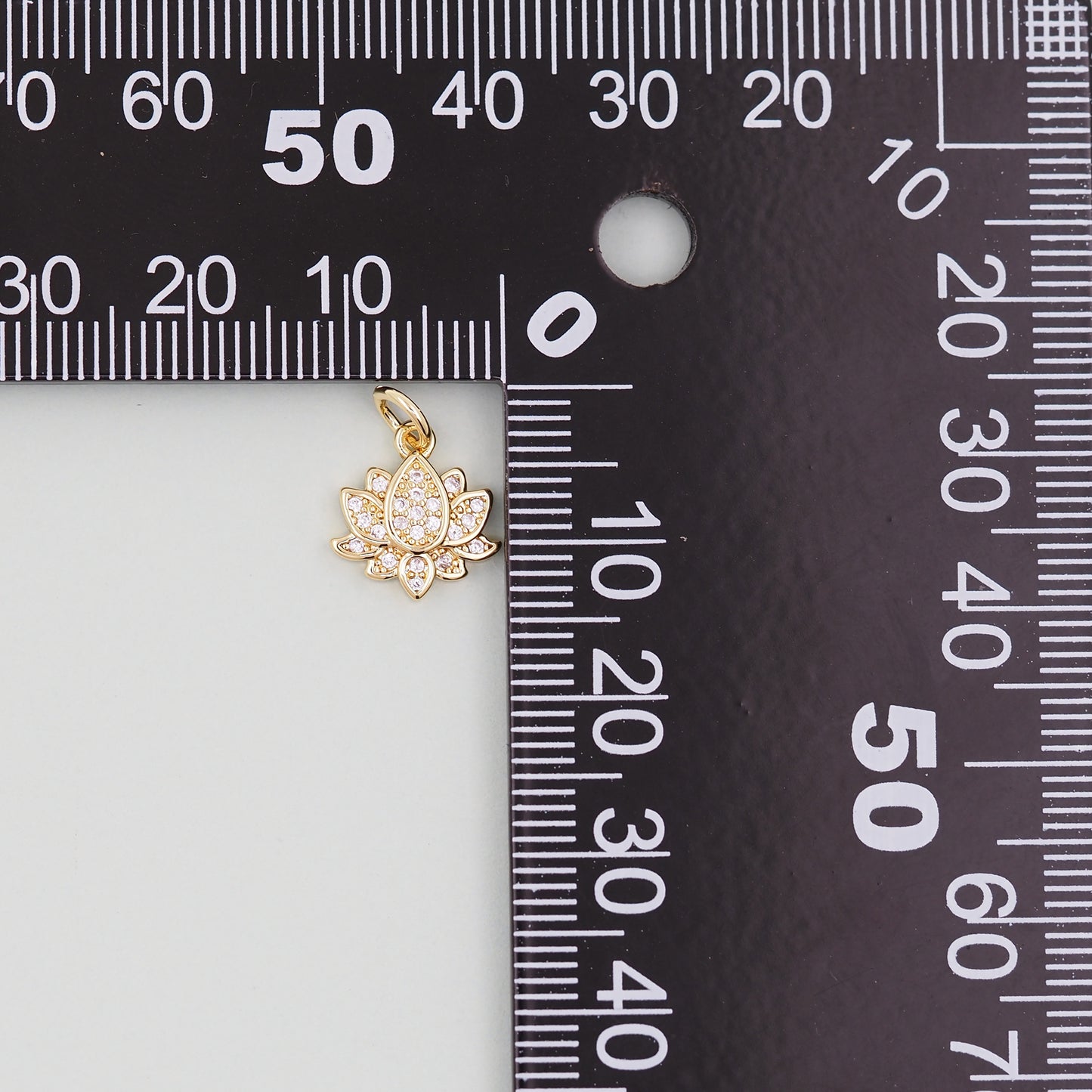 Gold Lotus Charms,18K Gold Filled meditation Pendant,Silver lotus Charm Bracelet Necklace for DIY Jewelry Making Supply