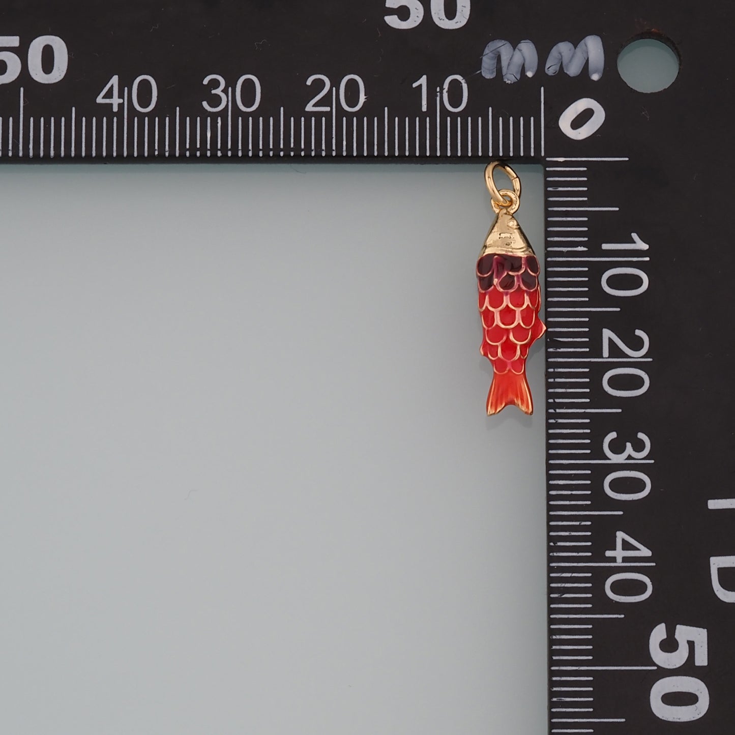 Gold Fish Charms,18K Gold Filled Enamel Fish Pendant,Cute Fish Charm Bracelet Necklace for DIY Jewelry Making Supply