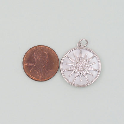 Gold Sun Charms,18K Gold Filled Sun Pendant,celestial  Charm Bracelet Necklace for DIY Jewelry Making Supply