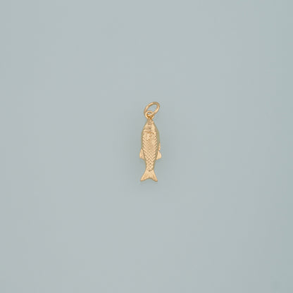 Gold Fish Charms,18K Gold Filled Fish Pendant,Ocean Charm Bracelet Necklace for DIY Jewelry Making Supply
