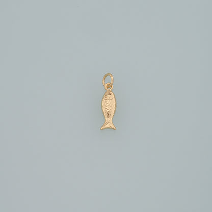 Gold Fish Charms,18K Gold Filled Fish Pendant,Ocean Charm Bracelet Necklace for DIY Jewelry Making Supply