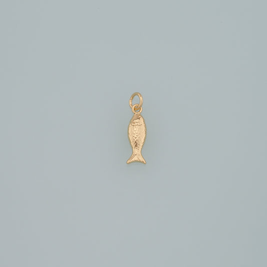 Gold Fish Charms,18K Gold Filled Fish Pendant,Ocean Charm Bracelet Necklace for DIY Jewelry Making Supply