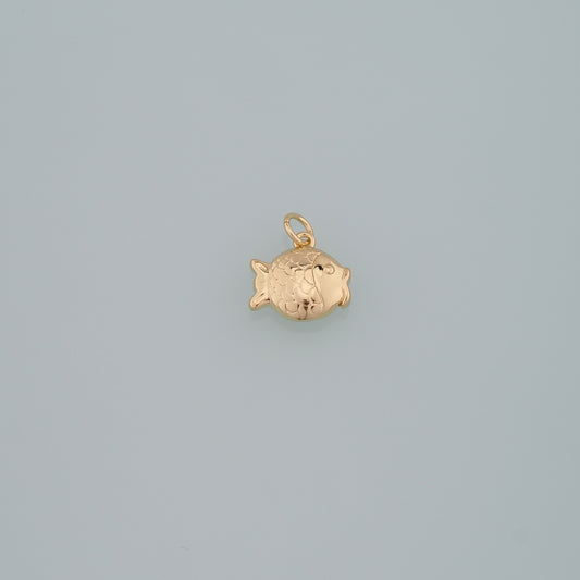 Gold Fish Charms,18K Gold Filled Fish Pendant,Ocean Charm Bracelet Necklace for DIY Jewelry Making Supply