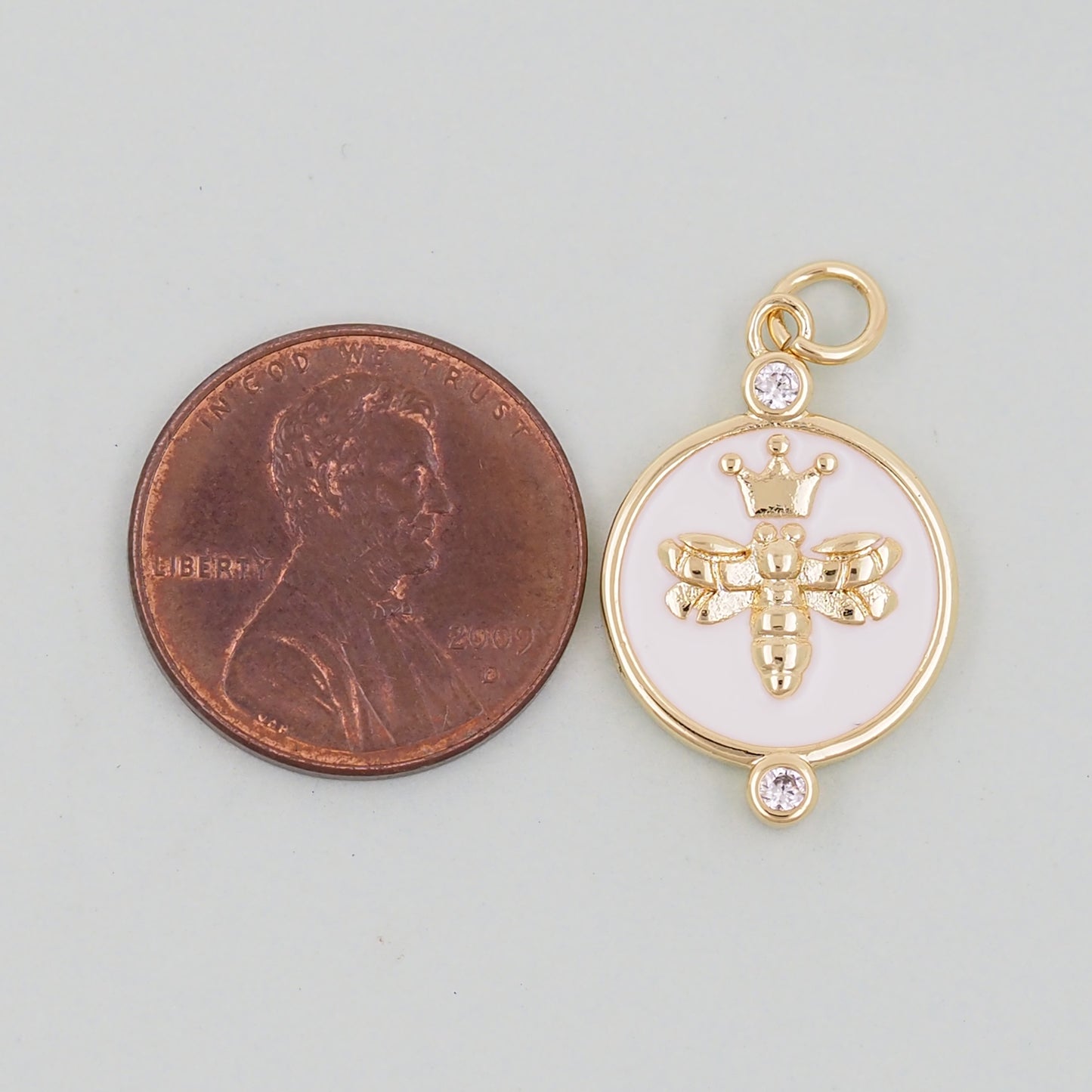 Gold Bee Charms,18K Gold Filled Bee Pendant,Bee Charm Bracelet Necklace for DIY Jewelry Making Supply