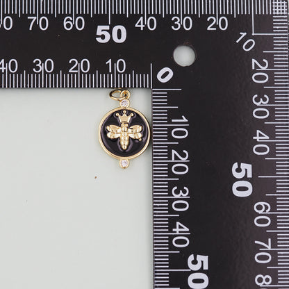 Gold Bee Charms,18K Gold Filled Bee Pendant,Bee Charm Bracelet Necklace for DIY Jewelry Making Supply