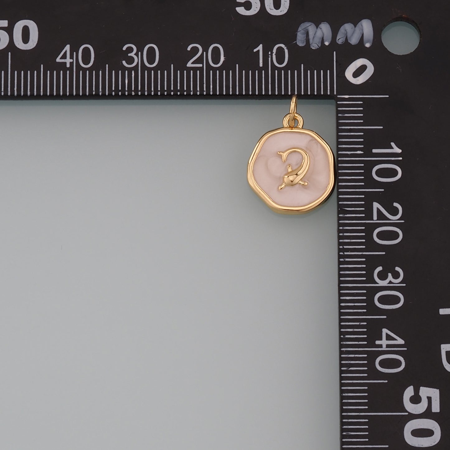 Cute Dolphin Charms,18K Gold Filled Enamel Dolphin Pendant,Dolphin Charm Bracelet Necklace for DIY Jewelry Making Supply