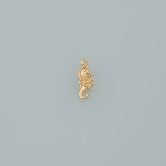18K Gold Filled Seahorse Pendant,Seahorse Charm Bracelet Necklace for DIY Jewelry Making Supply