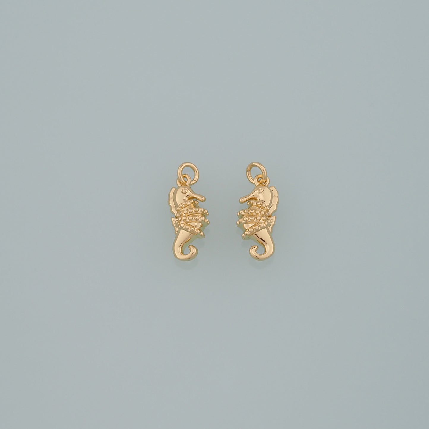 18K Gold Filled Seahorse Pendant,Seahorse Charm Bracelet Necklace for DIY Jewelry Making Supply