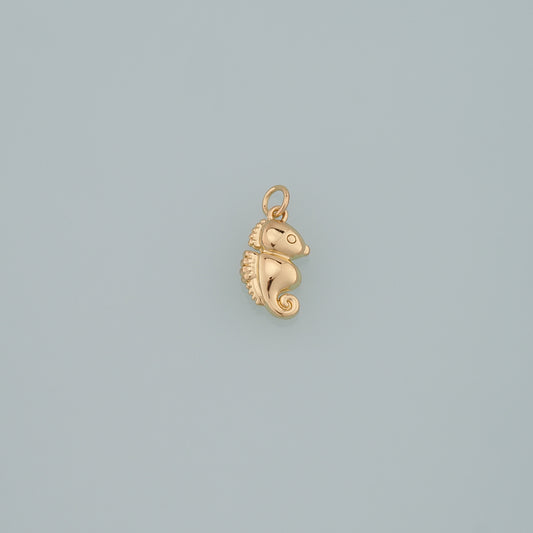 18K Gold Filled Seahorse Pendant,Seahorse Charm Bracelet Necklace for DIY Jewelry Making Supply