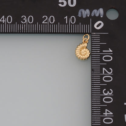 Gold Shell Charms,18K Gold Filled Conch Pendant,Conch Shell Charm Bracelet Necklace for DIY Jewelry Making Supply