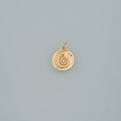Gold Shell Charms,18K Gold Filled Conch Pendant,Conch Shell Charm Bracelet Necklace for DIY Jewelry Making Supply