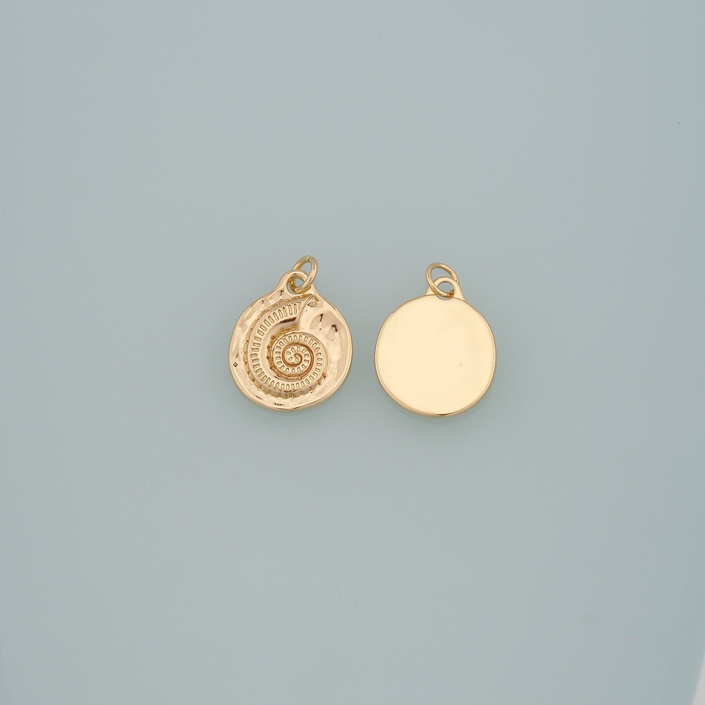 Gold Shell Charms,18K Gold Filled Conch Pendant,Conch Shell Charm Bracelet Necklace for DIY Jewelry Making Supply