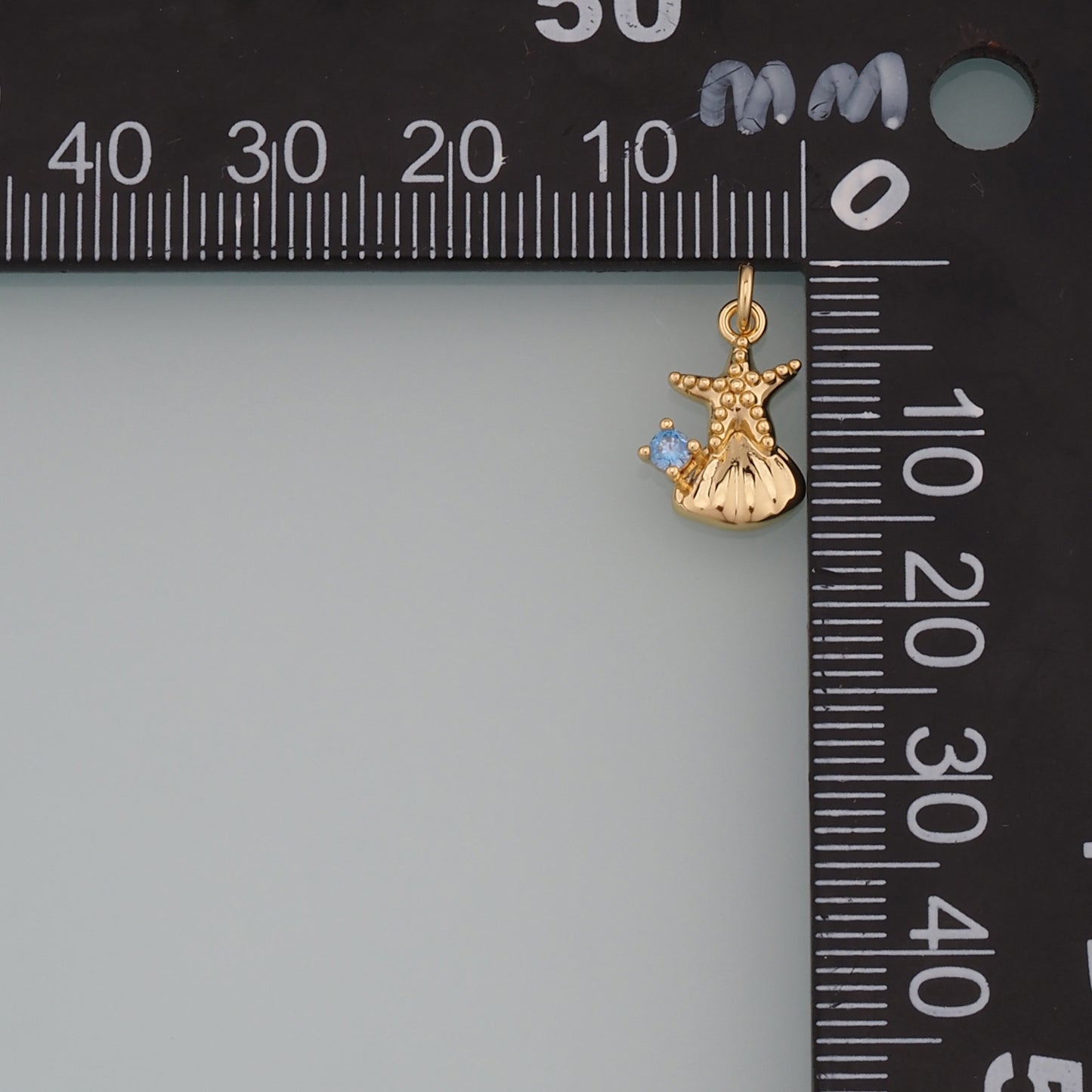 Gold Starfish Charms,18K Gold Filled Sea Star Pendant,CZ Micro Pave Starfish Charm Bracelet Necklace for DIY Jewelry Making Supply