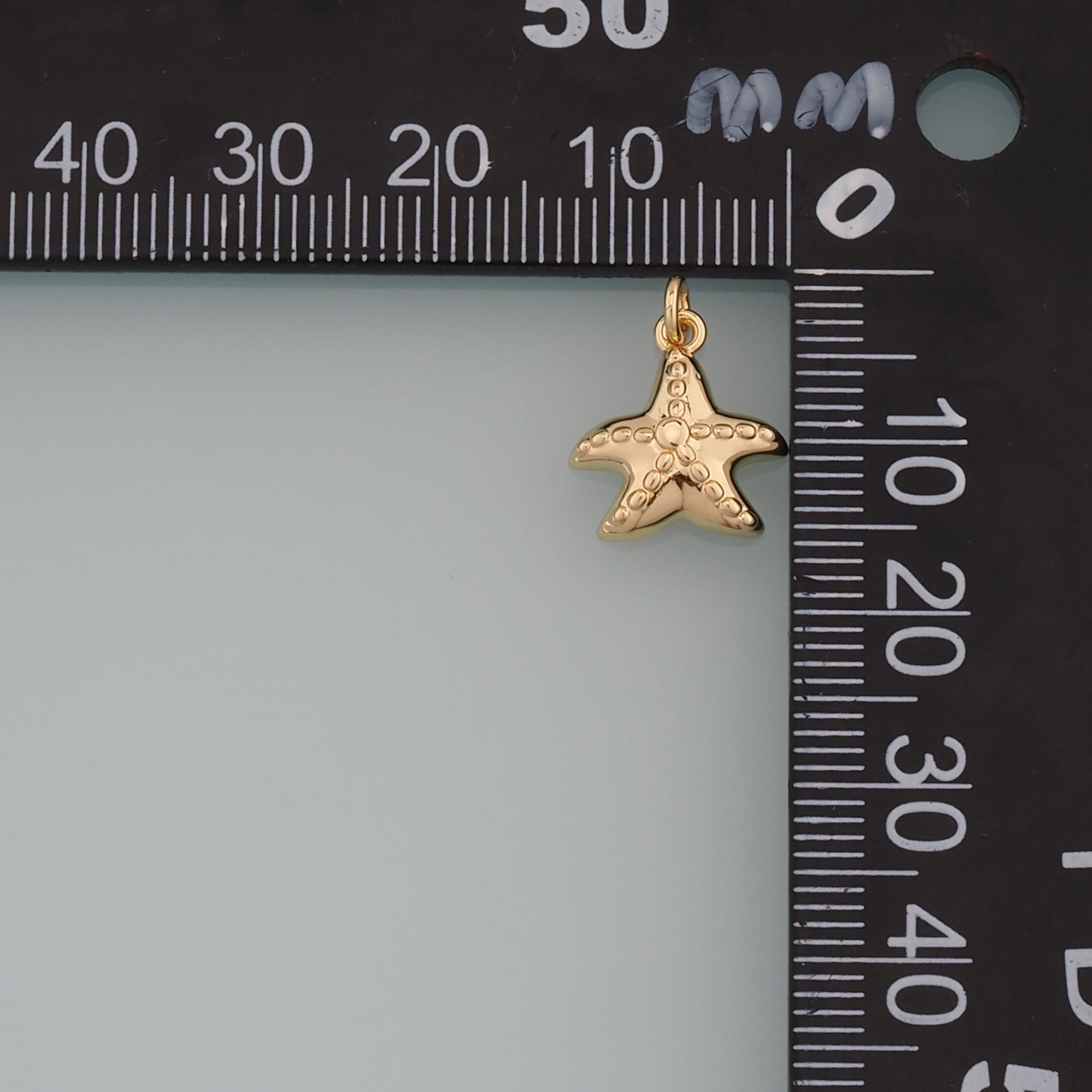 Gold Starfish Charms,18K Gold Filled Sea Star Pendant,Starfish Charm Bracelet Necklace for DIY Jewelry Making Supply
