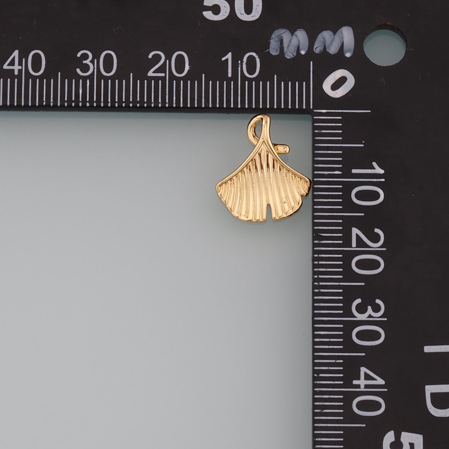 Gold Leaf Charms,18K Gold Filled Ginkgo Leaf Pendant,Leaf Charm Bracelet Necklace for DIY Jewelry Making Supply