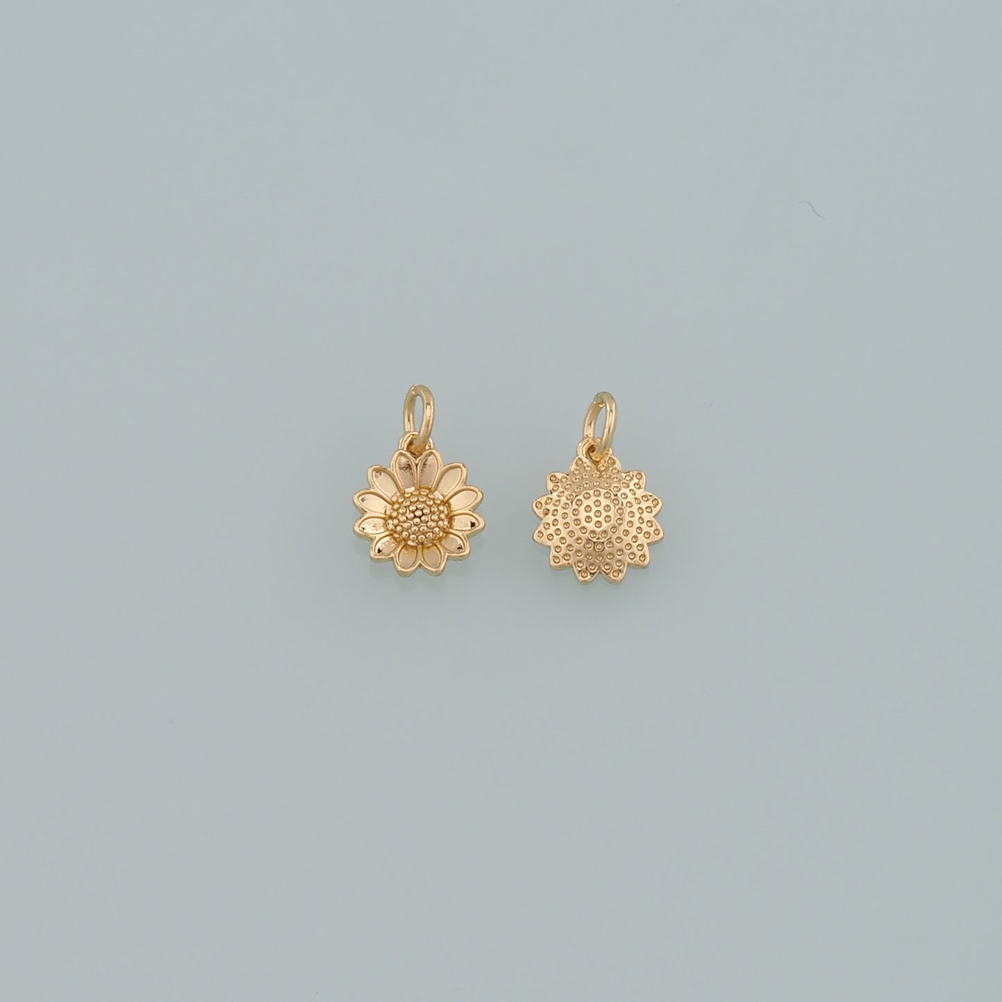 Gold Daisy Charms,18K Gold Filled Daisy Pendant,Sunflower Charm Bracelet Necklace for DIY Jewelry Making Supply